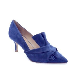 Gunmetal Blue Suede Women's Heels Sz 8.5